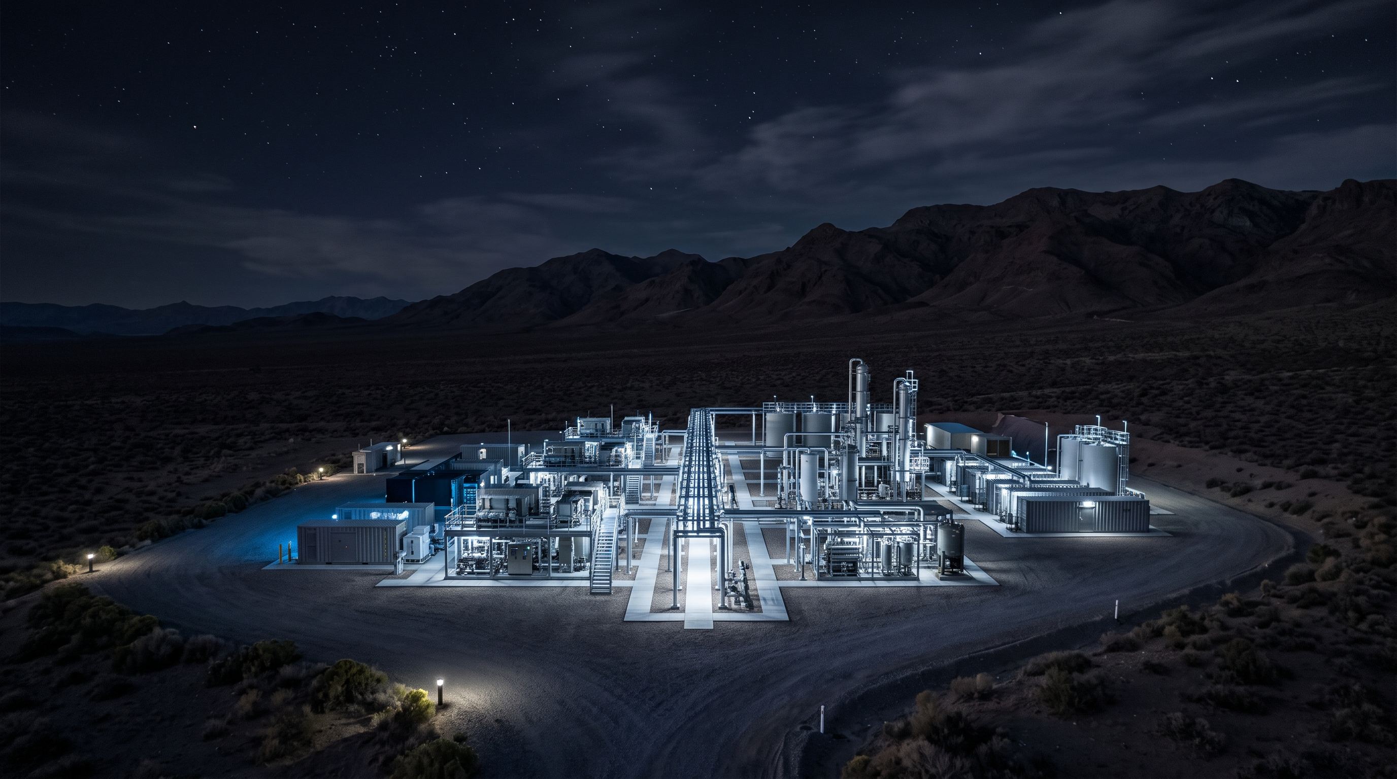 NexGen DLE modular facility at night